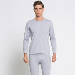 Special offer every day long johns thin underwear with velvet backing cold men's underwear cotton sweater suit XL [170-175] Low silver collar