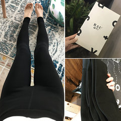 Yan Zi thickening Leggings Japan RAU black technology, graphene Leggings female winter stretch elastic pants F black