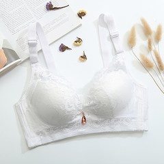 New wireless small chest sexy lace push up bra underwear T187 adjustment on collection Furu thickening white 36B/80B