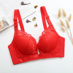 New wireless small chest sexy lace push up bra underwear T187 adjustment on collection Furu thickening gules 36B/80B