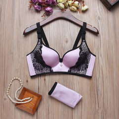Genuine official flagship store to greatly gather 180 breast underwear collection Furu non steel ring bra set thin Lilac colour 36C/80C