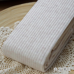 Autumn and winter warm wool knitting socks, women show thin vertical stripe socks, soft thickening and velvet tights F White rice flower