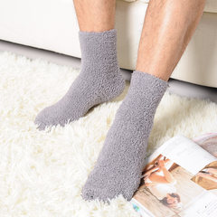 Super thick winter man warm wool socks socks socks towel socks female male pure cashmere socks with cashmere thickened tube F Male models [] a thickened coral fleece