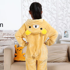 Autumn winter 2 children 3 cartoon 4 Boys 5 conjoined 7 years old 8 pajamas 9 boys 10 winter 11 girls 13 flannel 6 85=88CM-102CM suits height Easy bear
