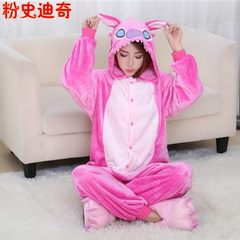 Winter thickening flannel lovers conjoined twins, cute students animal cartoon warm adult home clothing M (recommended height (156164) 02
