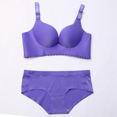 DK genuine female underwear without ring a chip no trace gather sexy small chest red bra set year of fate blue 70A