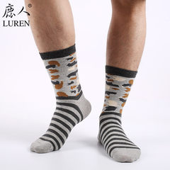 The deer Rennan socks cotton socks in tube high-end leisure sports socks cotton socks in winter, thick 7001 F 7001-6