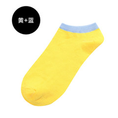 Men's summer cotton socks for sports socks in summer low low tide men and women couples socks factory wholesale 10 - 13.5 yuan, sending 2 double Blue and yellow