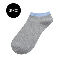 Men's summer cotton socks for sports socks in summer low low tide men and women couples socks factory wholesale 10 - 13.5 yuan, sending 2 double Blue gray