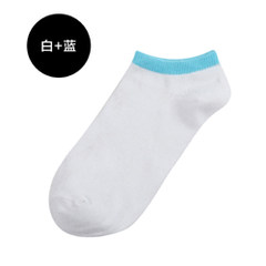 Men's summer cotton socks for sports socks in summer low low tide men and women couples socks factory wholesale 10 - 13.5 yuan, sending 2 double Blue and white
