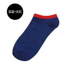 Men's summer cotton socks for sports socks in summer low low tide men and women couples socks factory wholesale 10 - 13.5 yuan, sending 2 double Red and blue