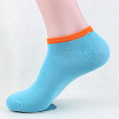 Men's summer cotton socks for sports socks in summer low low tide men and women couples socks factory wholesale 10 - 13.5 yuan, sending 2 double Orange blue