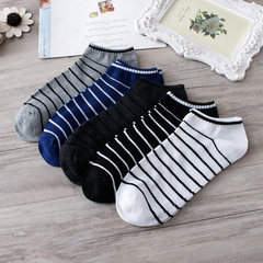 10 double 9.9 yuan disposable socks, short socks, polyester cotton men's socks, travel one yuan seven days socks F 10 pairs of striped socks