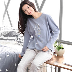 Spring and autumn, pajamas, women's long sleeves, pure cotton, Korean Edition, Sweet cartoon sets, summer and spring, cotton suits, home clothes, women's autumn M (85-105 Jin) 8831 paragraph