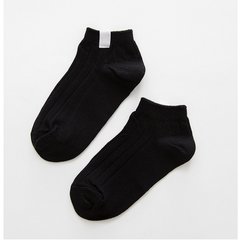 Korea Institute of wind all-match winter socks children shallow mouth lovely low in stockings on cotton socks. 5XL (280 Jin) Black (five double pack)