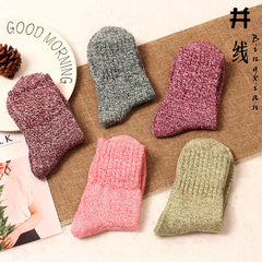 Socks, ladies, Korean wool thickening, winter super thick warmth, autumn winter college wind cotton tube wool 5XL (280 Jin) And five pairs of female models