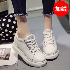 In the autumn of 2017 New Street thick white shoe female Korean all-match leisure sports shoes in women Zichao Thirty-eight Silver (velvet)
