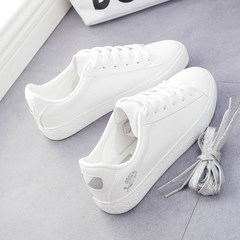 In the autumn of 2017 new white shoe shoes all-match white shoes children shoes a Korean student sports shoes Thirty-eight silver
