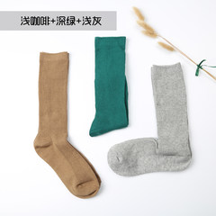 Special offer every day piles of cotton socks and socks Korea female Korean Harajuku line socks in tube all-match mori 5XL (280 Jin) Shallow coffee + Green + powder