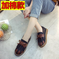 2017 new Korean students Doug shoes shoes ulzzang source of children autumn wind all-match small leather shoes Thirty-eight Dianyahei