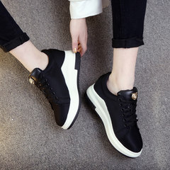 2017 new shoes of autumn travel shoes increased Harajuku sneakers thick soled shoes female. Thirty-eight Black 99920 with velvet