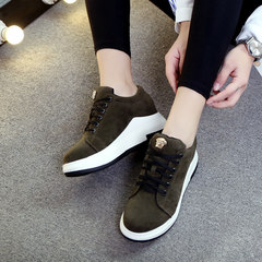2017 new shoes of autumn travel shoes increased Harajuku sneakers thick soled shoes female. Thirty-four Khaki