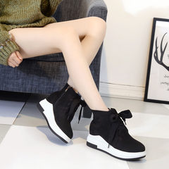 2017 new shoes of autumn travel shoes increased Harajuku sneakers thick soled shoes female. Thirty-eight Black 99988 with velvet