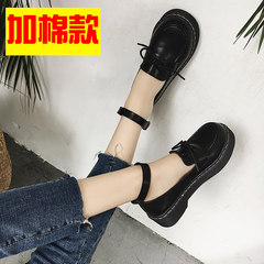 The Korean version of 2017 new single shoes soled shoes all-match england fall soft sister original night wind students retro shoes Thirty-eight Classic black