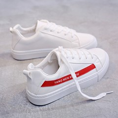 2017 new white shoes fall all-match Korean Harajuku student chic Han Feng shoes street shoes shoes Thirty-eight P106 white red