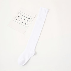 The children of Japanese students of Korean high stockings stockings thin cotton socks silicone antiskid piles of winter socks 5XL (280 Jin) White solid color