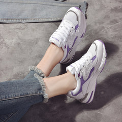 Sport shoes, breathable autumn 2017 new tide Korean version of the ulzzang source of wind all-match students running shoes [15 days no reason to return] Violet