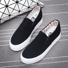 2017 new summer shoes white shoe female increased thick bottom pedal all-match lazy autumn shoes Thirty-eight Black 3001