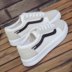 New canvas shoes shoes fall all-match white shoe lace shoes street a Korean student leisure shoes Thirty-eight White black