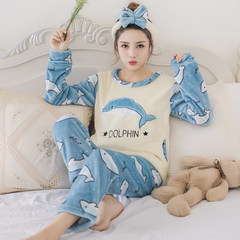 New winter pajamas L code [95-110] free trial for free shipping insurance Blue Peacock