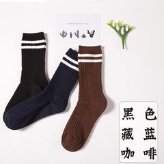 The children in the stockings, socks, white stripes. The piles of cotton socks and socks soft sister Baseball Socks 5XL (280 Jin) Black + Blue + coffee