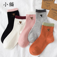 Children in socks socks cotton stockings, the cute Korean Ladies winter socks socks tide 5XL (280 Jin) Medium size kitten