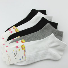 Pure cotton socks, boat socks, autumn winter sports black pure white pure color summer style short sleeve socks, deodorant shallow mouth 5XL (280 Jin) 2 2 pairs of 1 pairs of black white grey