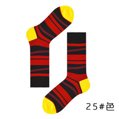Socks, men's autumn cotton stockings, women's stockings, British Wind stockings, street socks and stockings 5XL (280 Jin) Red and black waves