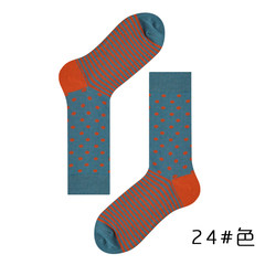 Socks, men's autumn cotton stockings, women's stockings, British Wind stockings, street socks and stockings 5XL (280 Jin) Small blue dots