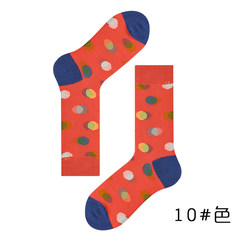 Socks, men's autumn cotton stockings, women's stockings, British Wind stockings, street socks and stockings 5XL (280 Jin) Orange red