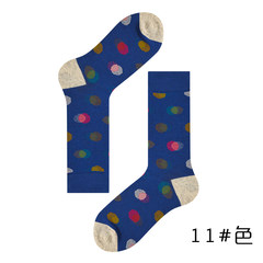 Socks, men's autumn cotton stockings, women's stockings, British Wind stockings, street socks and stockings 5XL (280 Jin) Neon Blue