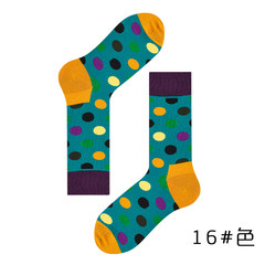 Socks, men's autumn cotton stockings, women's stockings, British Wind stockings, street socks and stockings 5XL (280 Jin) Blue wave
