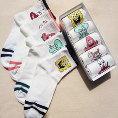 Special offer every day men and women socks cotton Korean couple funny ulzzang sports socks Harajuku Academy 5XL (280 Jin) X
