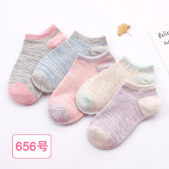 Spring and summer low female socks socks cotton socks, shallow mouth lovely wind all-match Japanese Harajuku female socks Men's money [buy 5 double to send 5 pairs] Splicing money