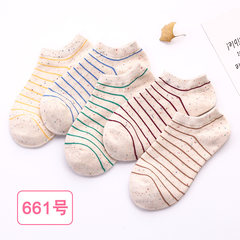 Spring and summer low female socks socks cotton socks, shallow mouth lovely wind all-match Japanese Harajuku female socks Men's money [buy 5 double to send 5 pairs] Fine stripe