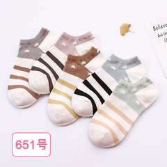 Spring and summer low female socks socks cotton socks, shallow mouth lovely wind all-match Japanese Harajuku female socks Men's money [buy 5 double to send 5 pairs] College style