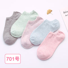 Spring and summer low female socks socks cotton socks, shallow mouth lovely wind all-match Japanese Harajuku female socks Men's money [buy 5 double to send 5 pairs] Colored models
