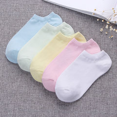 Socks socks cotton socks children summer slim low candy colored socks socks color Korea lovely students Buy one group and send one group (10 pairs altogether) Adorable sister 5 pairs
