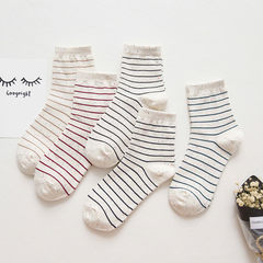 Free post stockings striped socks children socks socks movement in South Korea tide Harajuku cotton conventional thickness in autumn and winter 5XL (280 Jin) Dot stripe