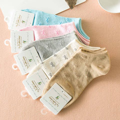 In winter, children socks socks female Korean lady cylinder thin cotton socks color shallow mouth students socks 5XL (280 Jin) Bow